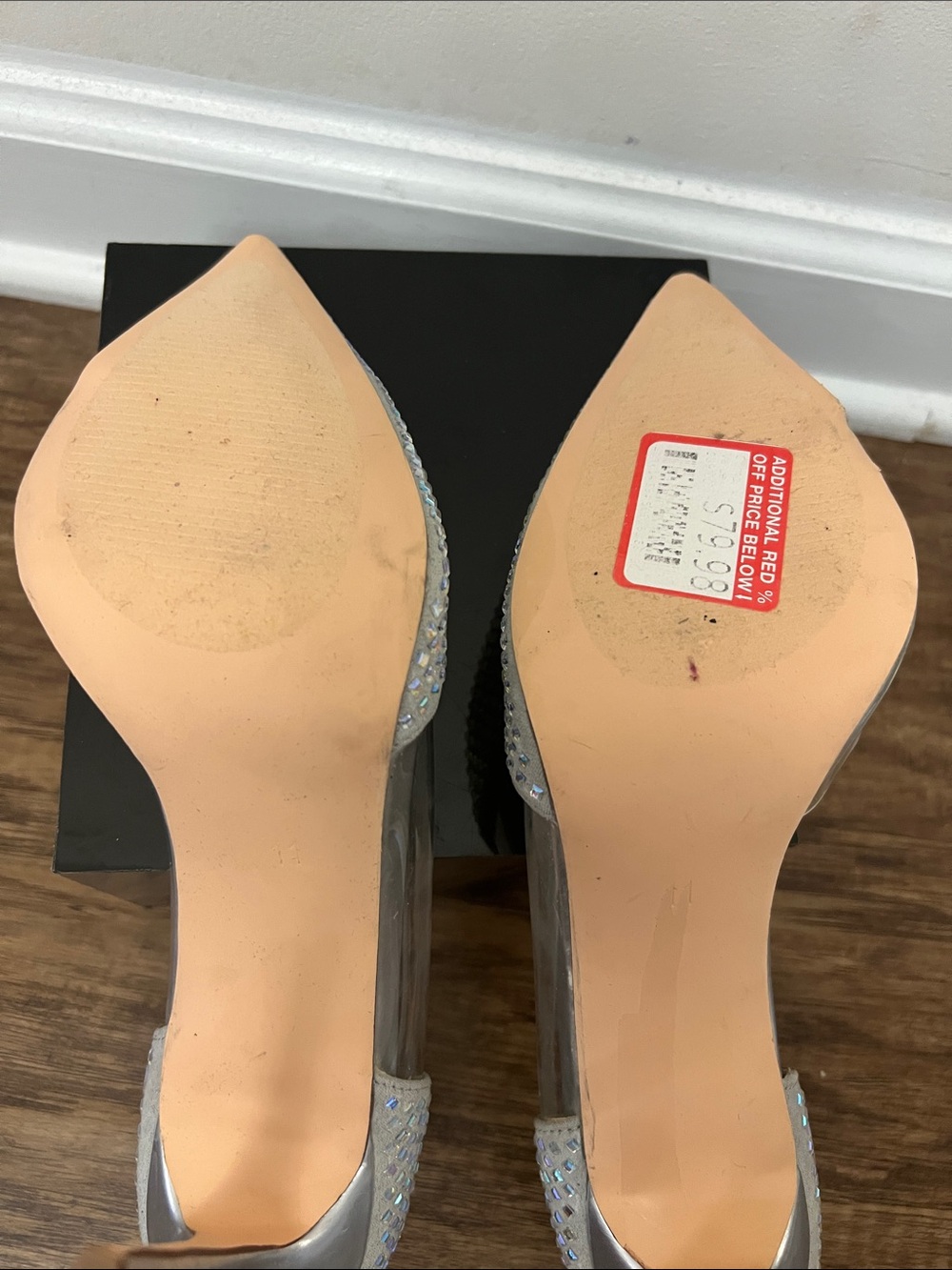 Steve Madden Silver Crystal-Embellished Pointed D'Orsay Stilettos - Picture 6 of 12